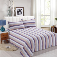 天琴 特织色织老粗布床单三件套双人条纹床单套件TQ-S15 花色随机 床单