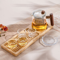 果兹(GUOZI) 东篱·简冲茶具套装GZ-S67一壶四杯 壶400ml+杯50ml*4+茶盘