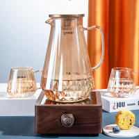 果兹(GUOZI) GZ-L03幻影冷饮壶耐冷耐热高硼硅玻璃家用客厅冷水壶夏季花茶壶1800ml 香槟金