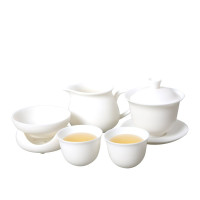果兹(GUOZI) GZ-T03素烧羊脂玉陶瓷茶具套装