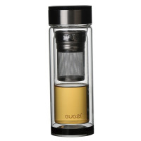 果兹(GUOZI) 雅风玻璃保温杯双层带茶漏GZ-S43 300ml