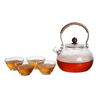 果兹(GUOZI) 欣语玲珑锤纹茶具套装 GZ-S38 壶700ml+杯80ml*4