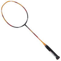 李宁(LI-NING) 羽毛球拍 hc1900全碳纤维训练拍 男女士初学入门级单拍 A700(灰金) AYPP052-1