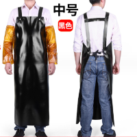 顺胜 防水皮围裙牛筋围裙 黑色 中号