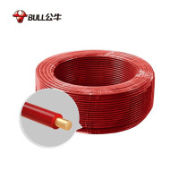 公牛(bull) 电线电缆/BV单芯单股铜线/国标铜芯电线 BV2.5平方红色火线100米