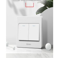 公牛(bull) 墙壁开关 G07系列 二开双控开关 86型面板 G07K212C 白色 暗装