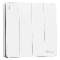 公牛(bull) 墙壁开关 G12系列 四位单控开关暗装开关 G12K411象牙白 个