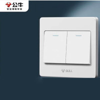 公牛(bull) 墙壁开关 G07系列 二开双控开关 86型面板 G07K212C 白色 暗装