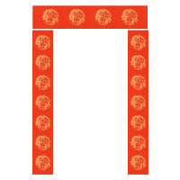 福人福地(FURENFUDI)七言对联春联 龙凤洒金 春节手写对联104*17cm 60副/组