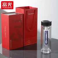 富光(FUGUANG) 银离子抗菌双层玻璃杯男女士家用高档商务泡茶便携水杯茶杯杯子