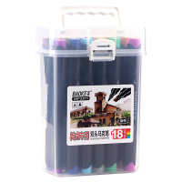 宝克(baoke) MP2911-18 双头酒精油性马克笔套装 学生手绘漫画设计绘画彩笔画笔记号笔18色