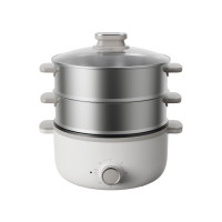 小熊(bear) DZG-CA3A1 电蒸锅 小型电火锅多用途锅三层多功能家用蒸蛋器多层不锈钢蒸包子馒头早餐大容量