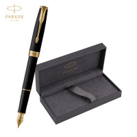 派克(PARKER)卓尔系列磨砂黑金夹墨水笔 钢笔 签字笔