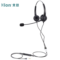 北恩(HION)FOR630D 头戴式双耳话务耳机/呼叫中心降噪耳麦/电话耳机/客服耳麦/电销耳机-单插头(B6.4)