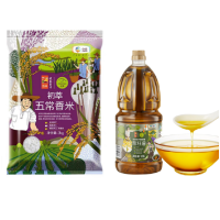 初萃(CHUCUI) 五常香米2kg+低芥酸浓香菜籽油1.8L 组合装