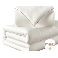 無印良品 全棉贡缎A类 柞蚕丝秋冬被子二合一子母被 约8斤 200*230cm