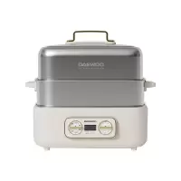 大宇(DAEWOO)0塑0涂层不锈钢电蒸锅双层18升家用多功能锅预约蒸煮炖食品级 S30