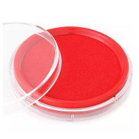 得力(deli)φ82mm圆形财务快干印台印泥 清晰印记 财务用品 办公用品 红色9863ES