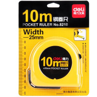 得力(deli) 8210 10m锁定功能钢卷尺 木工尺装修测量尺子
