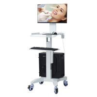 广博(GuangBo) 口扫移动手推车 工作台美容设备车带插座 口扫专用推车带插板笔记本和台式通用