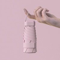 嘉人 五折扁伞便携迷你扁伞防晒防紫外线女晴雨两用遮阳伞太阳伞雨伞