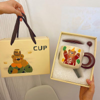 C'mon 陶瓷马克杯礼物美拉德小熊杯