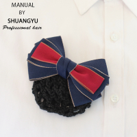 美利曼(MEILIMAN) 红色蝴蝶结制服工作服红白蓝学院风头花 1个装