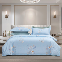 梦洁家纺 40S纯棉印花四件套200*230cm 云梦花影