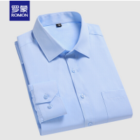 罗蒙 男/女同款短袖全棉衬衫