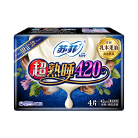 苏菲 量多夜用超熟睡420Air气垫4片*4包卫生巾