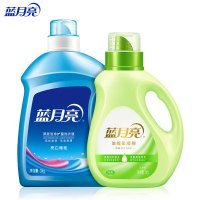 蓝月亮 洗衣液衣物柔顺 除菌组合(自然亮白3kg+浓缩除菌柔顺剂1kg)