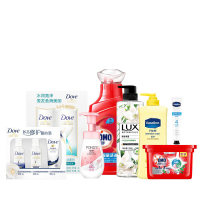 多芬(DOVE) 多芬/力士/旁氏/凡士林/奥妙 家庭大礼包2664g+578ml(洗发乳套装沐浴露洁面泡泡护手霜)