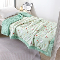 悠梦嘉居 YB-1328单人全棉泡泡被150*200CM 草莓兔