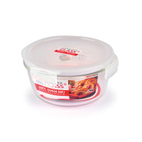 乐扣乐扣(LOCK&LOCK) 家用品耐热玻璃圆形保鲜盒650ML LLG831FU