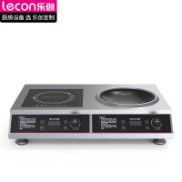 乐创(lecon) 商用电磁炉大功率3500W电磁灶双头平凹面HT-35PA