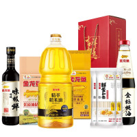 金龙鱼 吉祥如意-伴手礼盒129型(食用油米面礼盒套装2370ml+1360g)包装散装出货