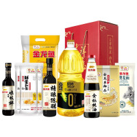 金龙鱼 吉祥如意-伴手礼盒169型(食用油米面礼盒套装2370ml+4640g)包装散装出货