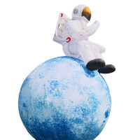 小窝厘 充气气模装饰 总高度5米宇航员登月+灯+风机