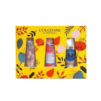 欧舒丹(L'OCCITANE) 护手霜套装乳木果30ml+樱花30ml+玫瑰之心30ml(包装样式随机)