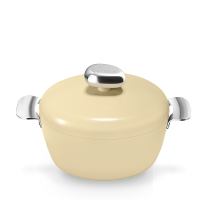 VELOSAN 鹅卵石不粘汤锅 VE00603 24CM 苏梨黄