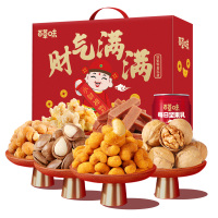 百草味(BE&CHEERY) 财气满满零食礼盒1046g(红色款)