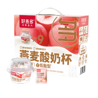好麦多 0蔗糖燕麦酸奶杯桃桃&莓莓9杯礼盒装(160g*9杯)