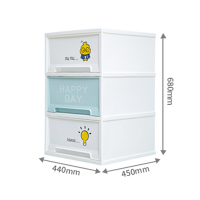 禧天龙(Citylong) G-5089三层柜27L*3彩色雏鸟印花