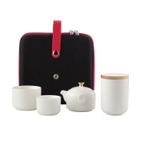 唯都 水悦旅行茶具W-S14(茶壶*1茶叶罐*1茶杯*2便携包*1)