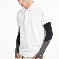 蕉下(BENEUNDER) 冰薄系列舒元防晒袖套(男款)云碳黑/茶炭灰