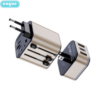 恩谷(ENGUE) 劲量3.4A双USB+Type-c全球转换插头EG-701