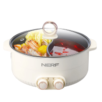拉尔弗(Nerf) 7L大容量鸳鸯电火锅HQL-Y07B 米白色
