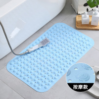 小窝厘 浴室防滑垫酒店pvc吸盘地垫45*77cm 天蓝色(按摩款)