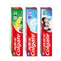 高露洁 牙膏草本防蛀三重功效清新口气固齿成人装(共560g)超强2支+美白+草本