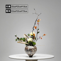 小窝厘 新中式仿真花艺龙柳枝客厅茶几玄关造型桌面创意软装饰货号738 53*25*78cm